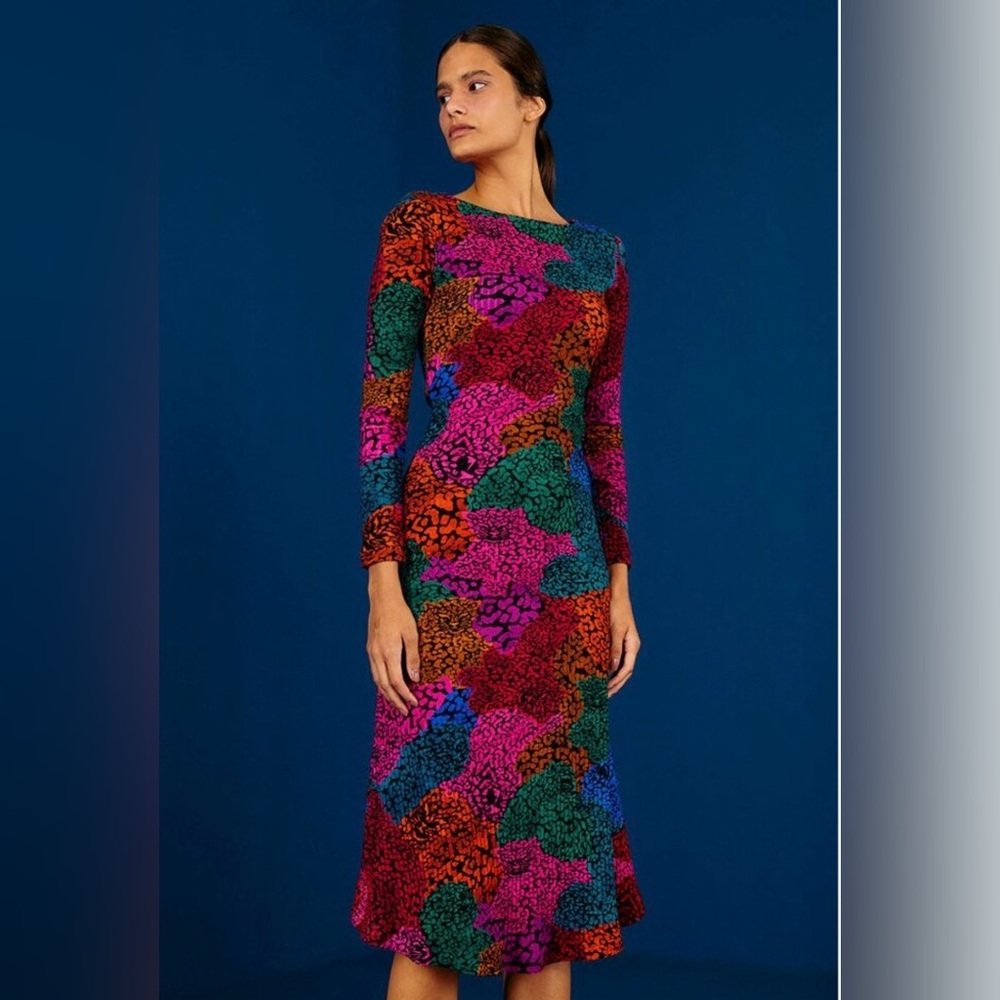 Farm Rio Rainbow Mix Jersey Dress